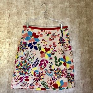 Boden Rare Floral A-Line Skirt